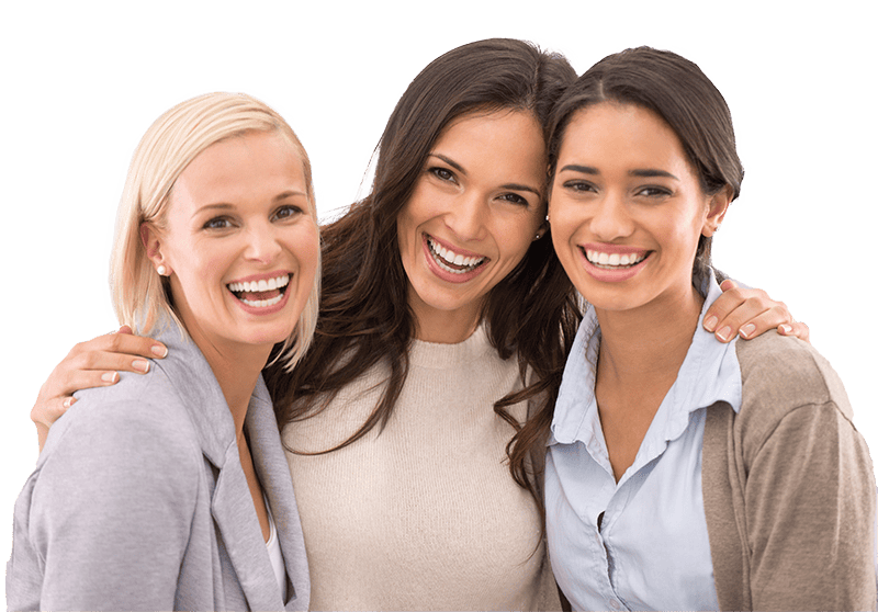 Group of 3 supportive women